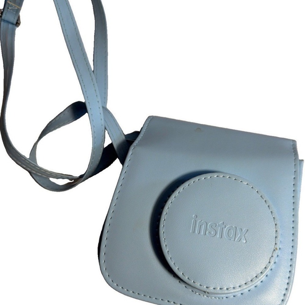 Unisex,Camera Case,Fujifilm Instax,OS,Blue,Mini 11 Leather Crossbody Bag Strap